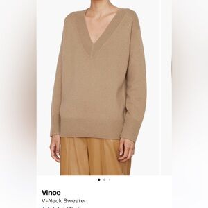 Vince Tan V-Neck Sweater for Women